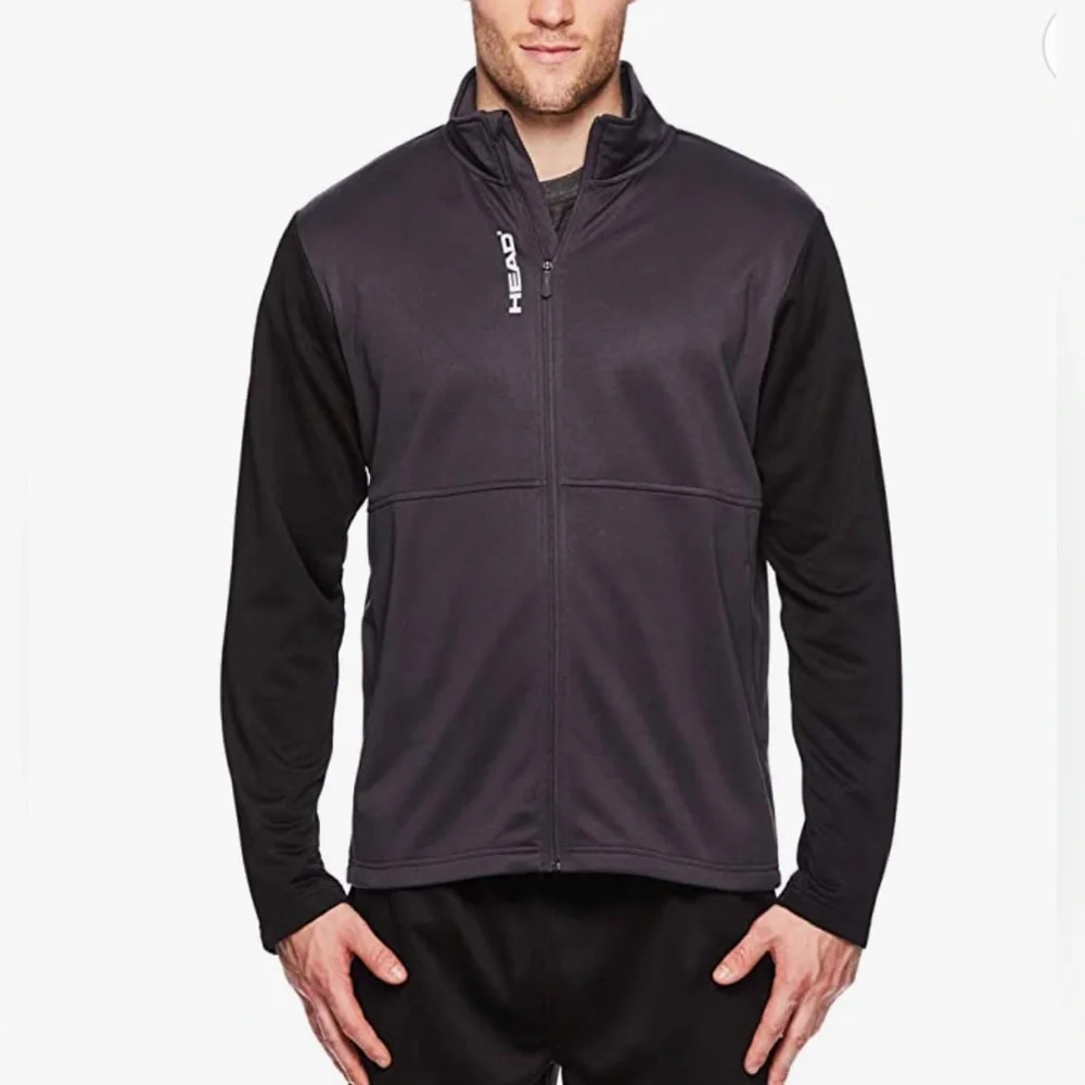 Head Jacket Mens Gray Black Outdoors Casual Full Zip Men’s Size S
